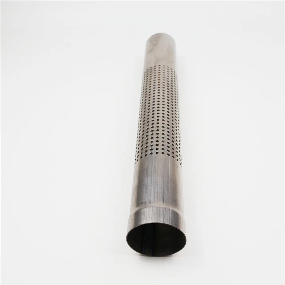 Stainless Steel Perforated Silencer Pipe / Muffler Perforated Tube suppliers